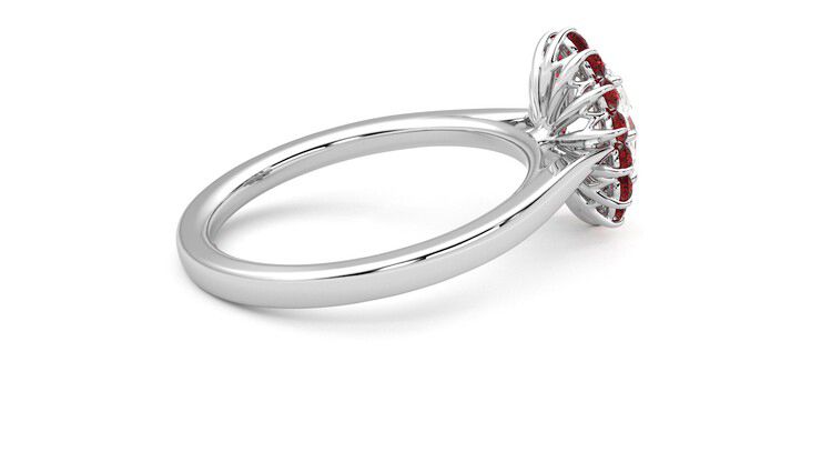 Taylor & Hart Lyra Oval Engagement Ring 360 degree image 11