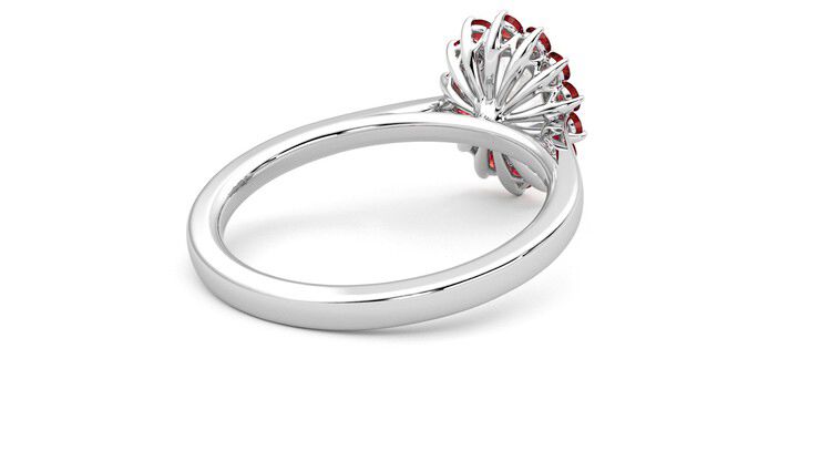 Taylor & Hart Lyra Oval Engagement Ring 360 degree image 13