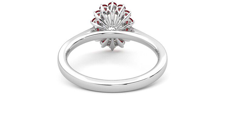 Taylor & Hart Lyra Oval Engagement Ring 360 degree image 15