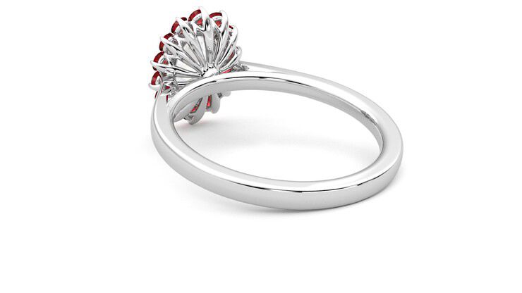 Taylor & Hart Lyra Oval Engagement Ring 360 degree image 17