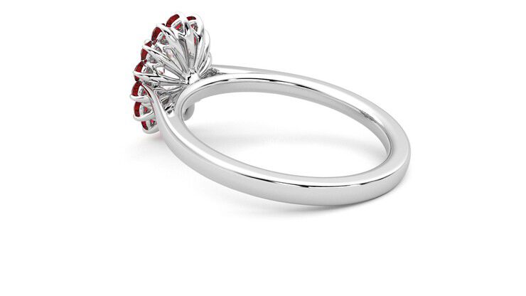 Taylor & Hart Lyra Oval Engagement Ring 360 degree image 18