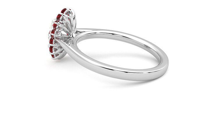 Taylor & Hart Lyra Oval Engagement Ring 360 degree image 19