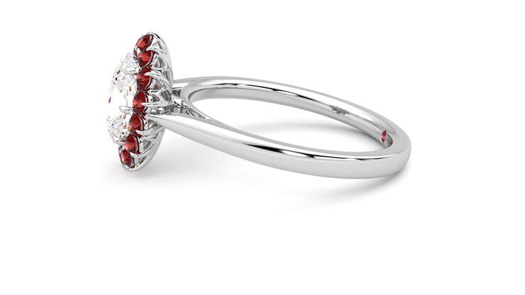 Taylor & Hart Lyra Oval Engagement Ring 360 degree image 21