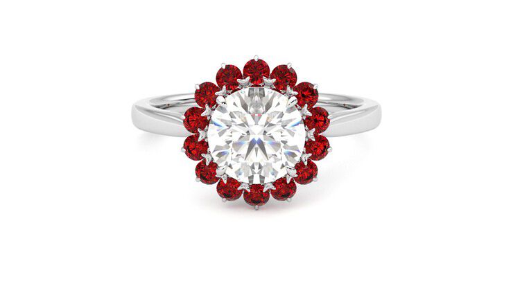 Taylor & Hart Lyra Round Engagement Ring 360 degree image 0