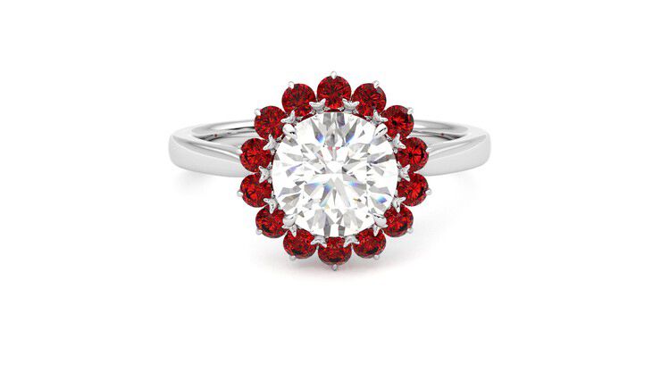 Taylor & Hart Lyra Round Engagement Ring 360 degree image 1