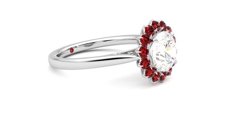 Taylor & Hart Lyra Round Engagement Ring 360 degree image 7