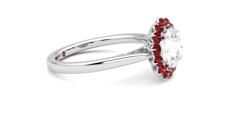 Taylor & Hart Lyra Round Engagement Ring 360 degree image 8