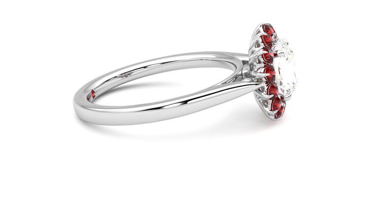 Taylor & Hart Lyra Round Engagement Ring 360 degree image 9