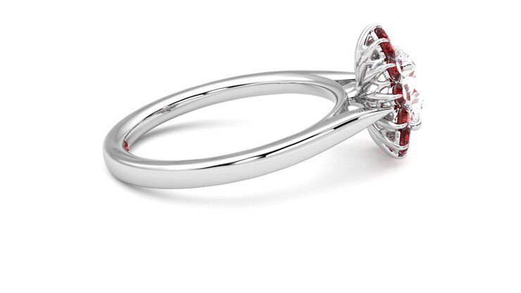 Taylor & Hart Lyra Round Engagement Ring 360 degree image 10