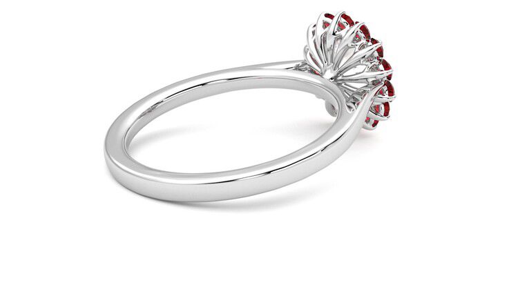 Taylor & Hart Lyra Round Engagement Ring 360 degree image 12