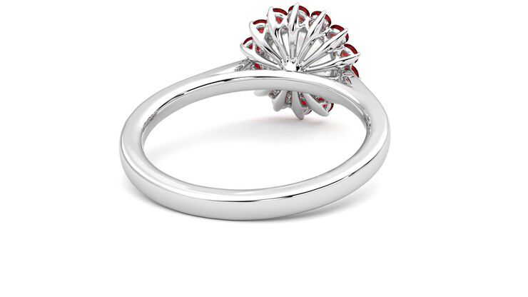 Taylor & Hart Lyra Round Engagement Ring 360 degree image 14