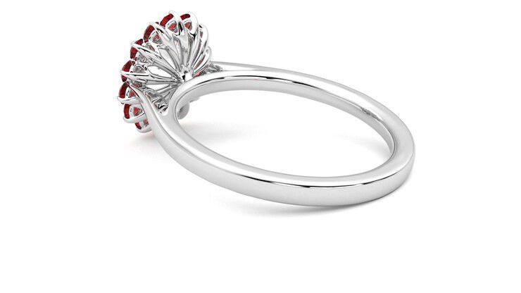 Taylor & Hart Lyra Round Engagement Ring 360 degree image 18