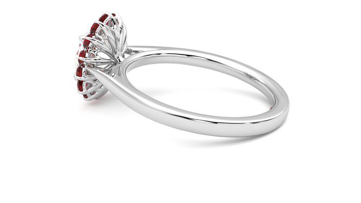 Taylor & Hart Lyra Round Engagement Ring 360 degree image 19