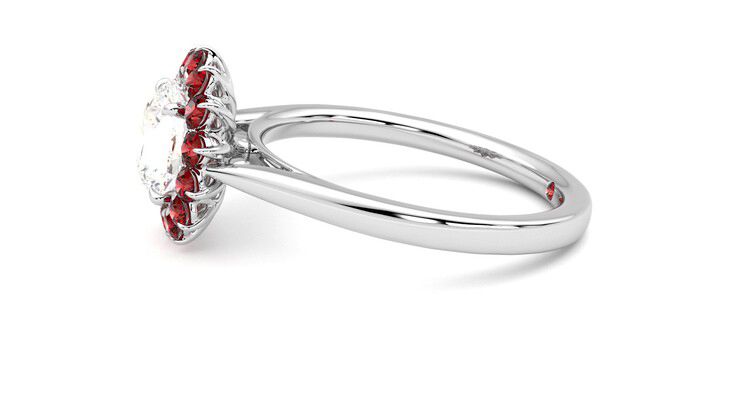 Taylor & Hart Lyra Round Engagement Ring 360 degree image 21