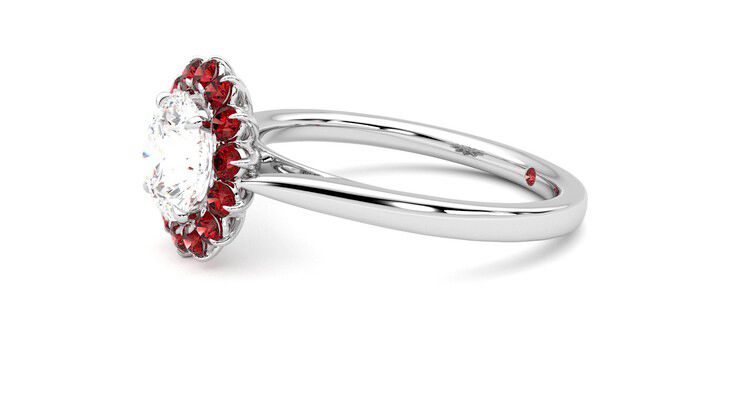Taylor & Hart Lyra Round Engagement Ring 360 degree image 22