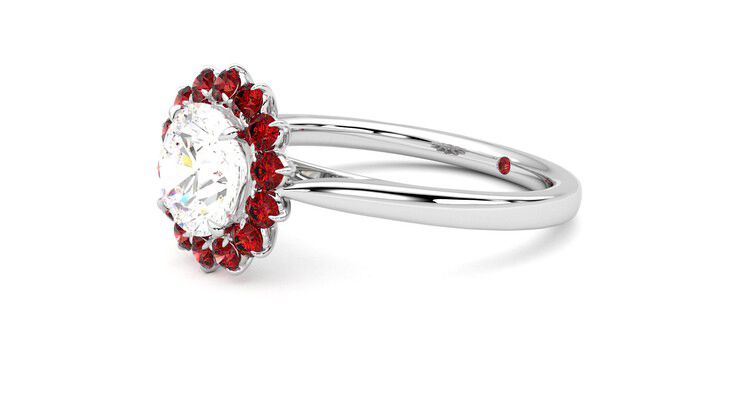 Taylor & Hart Lyra Round Engagement Ring 360 degree image 23
