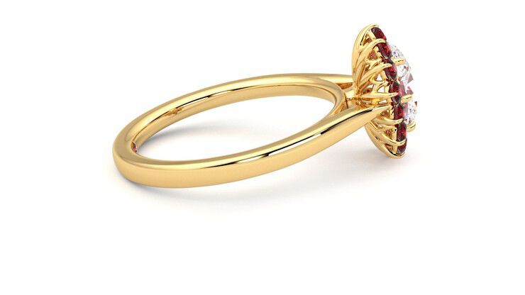 Taylor & Hart Lyra Oval Engagement Ring 360 degree image 10