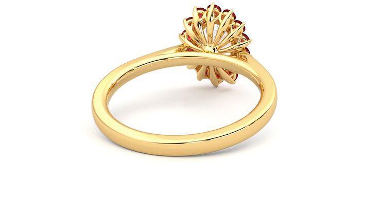 Taylor & Hart Lyra Oval Engagement Ring 360 degree image 14