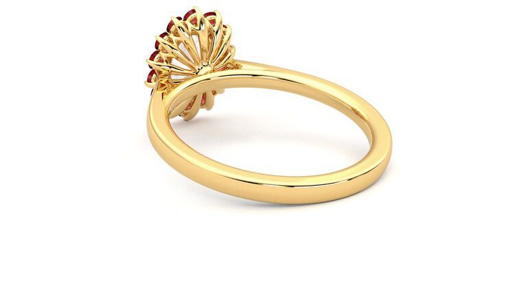 Taylor & Hart Lyra Oval Engagement Ring 360 degree image 17