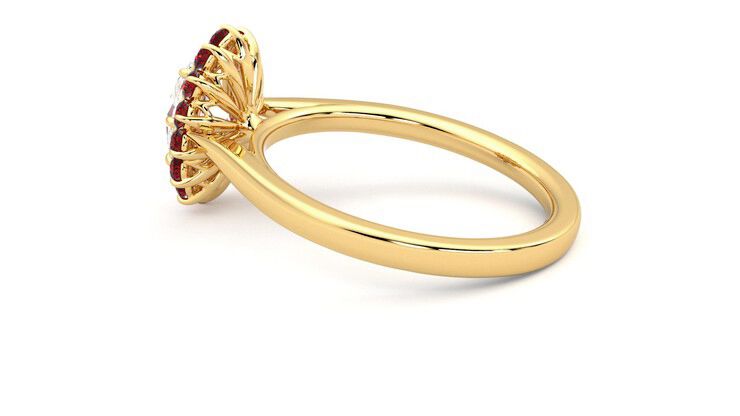 Taylor & Hart Lyra Oval Engagement Ring 360 degree image 19