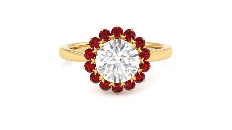 Taylor & Hart Lyra Round Engagement Ring 360 degree image 1