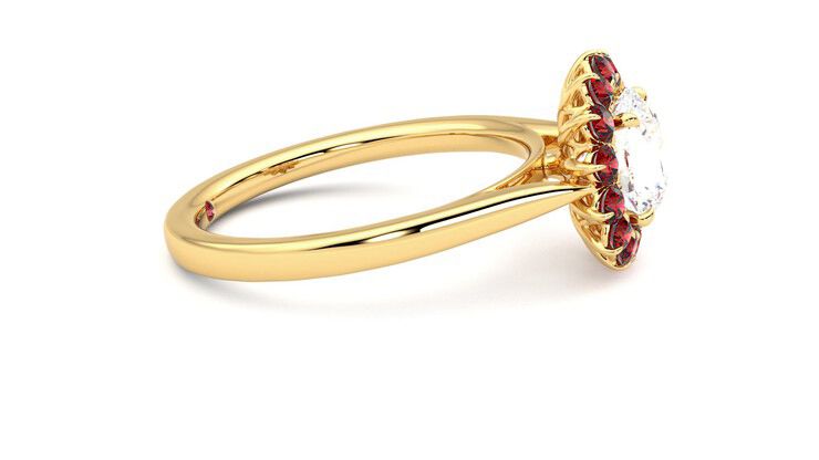Taylor & Hart Lyra Round Engagement Ring 360 degree image 9