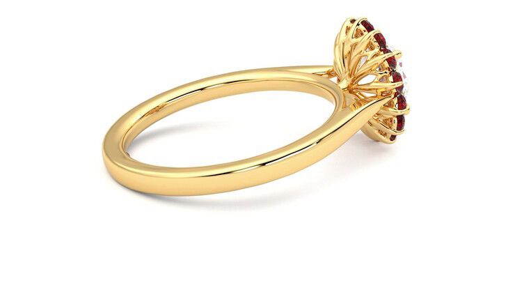 Taylor & Hart Lyra Round Engagement Ring 360 degree image 11