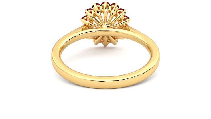 Taylor & Hart Lyra Round Engagement Ring 360 degree image 15