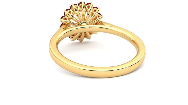 Taylor & Hart Lyra Round Engagement Ring 360 degree image 16