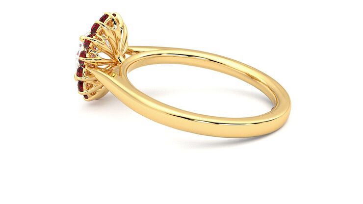Taylor & Hart Lyra Round Engagement Ring 360 degree image 19