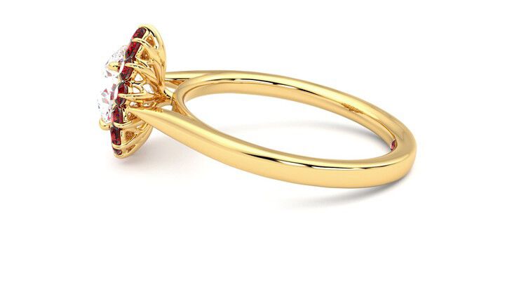 Taylor & Hart Lyra Round Engagement Ring 360 degree image 20