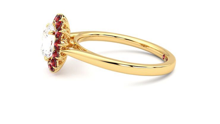 Taylor & Hart Lyra Round Engagement Ring 360 degree image 21