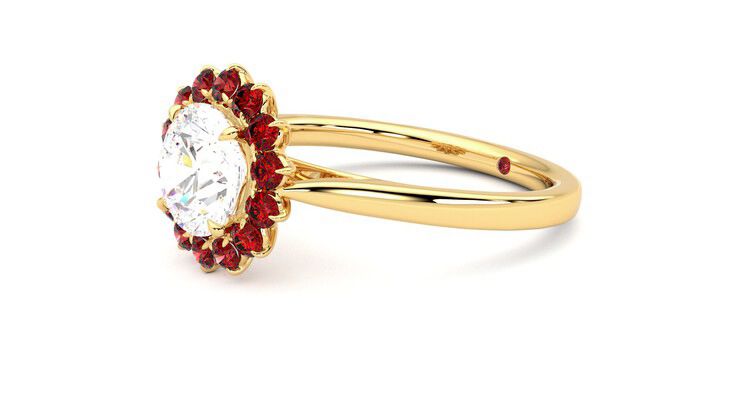 Taylor & Hart Lyra Round Engagement Ring 360 degree image 23