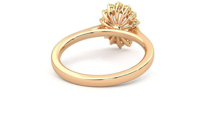 Taylor & Hart Lyra Oval Engagement Ring 360 degree image 14