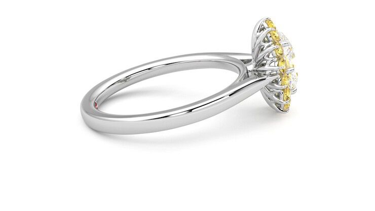 Taylor & Hart Lyra Oval Engagement Ring 360 degree image 10