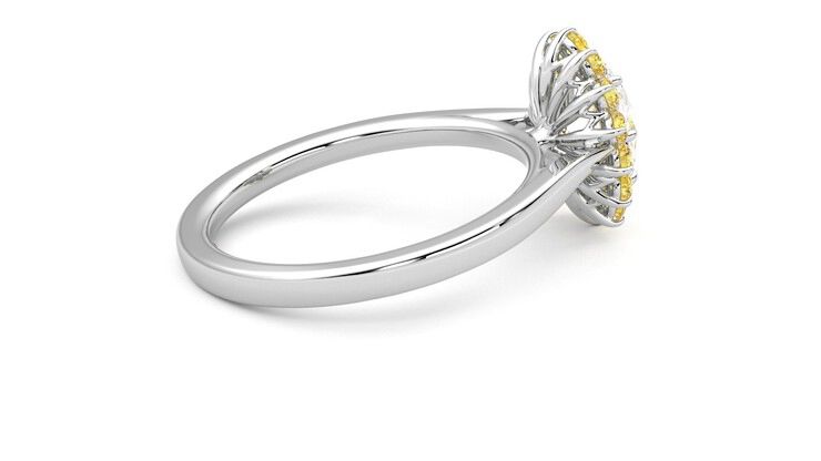 Taylor & Hart Lyra Oval Engagement Ring 360 degree image 11