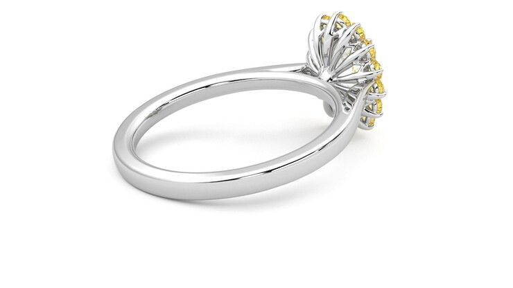 Taylor & Hart Lyra Oval Engagement Ring 360 degree image 12