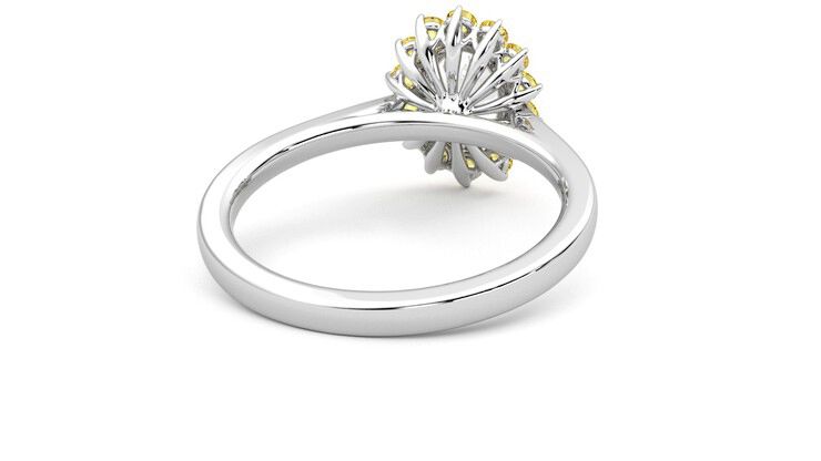 Taylor & Hart Lyra Oval Engagement Ring 360 degree image 14