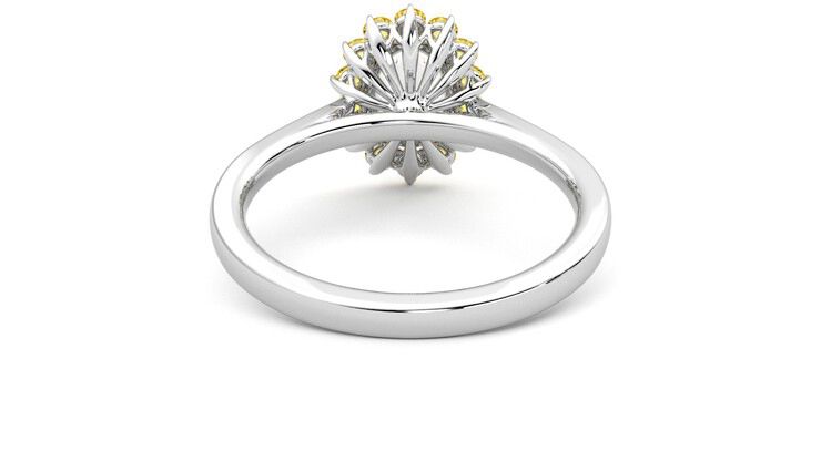 Taylor & Hart Lyra Oval Engagement Ring 360 degree image 15