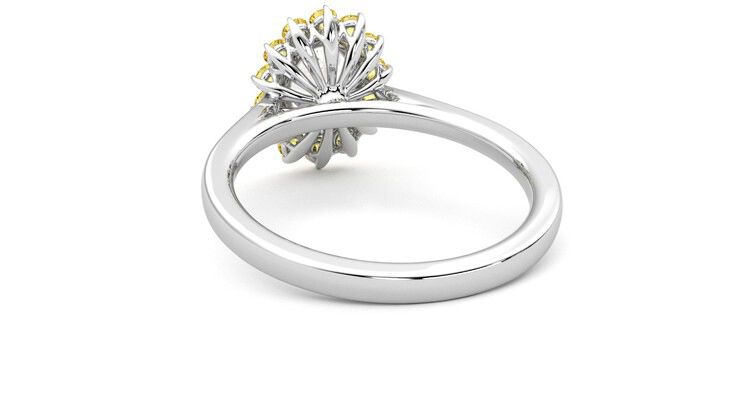 Taylor & Hart Lyra Oval Engagement Ring 360 degree image 16