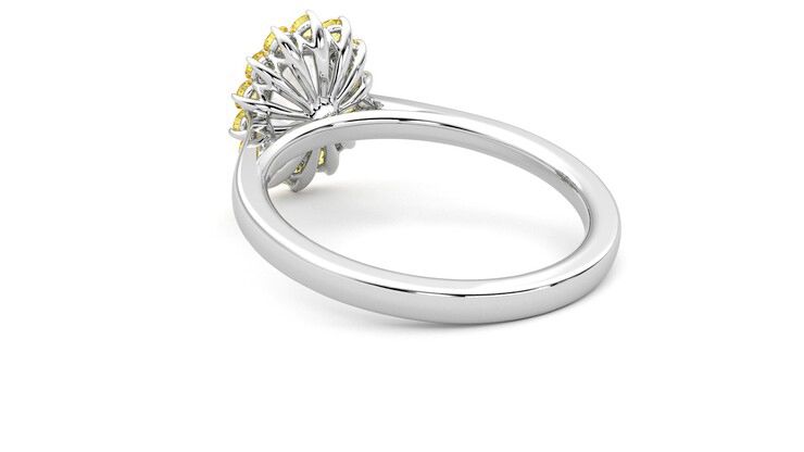 Taylor & Hart Lyra Oval Engagement Ring 360 degree image 17