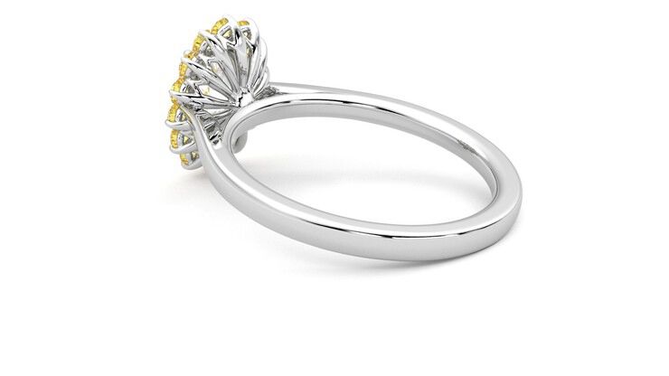 Taylor & Hart Lyra Oval Engagement Ring 360 degree image 18