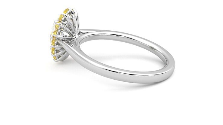 Taylor & Hart Lyra Oval Engagement Ring 360 degree image 19