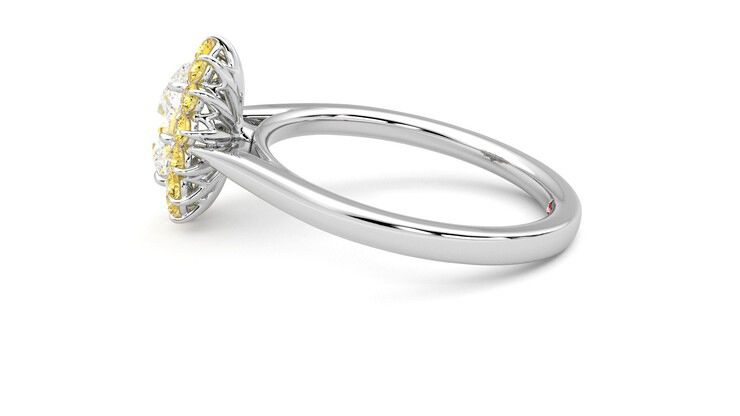 Taylor & Hart Lyra Oval Engagement Ring 360 degree image 20