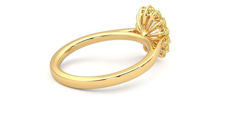 Taylor & Hart Lyra Oval Engagement Ring 360 degree image 12