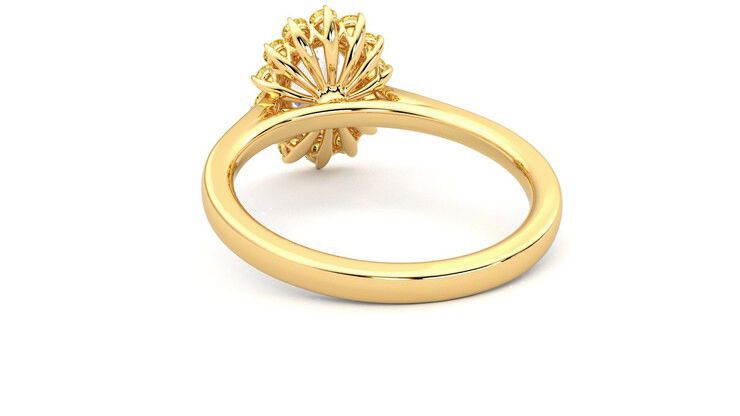 Taylor & Hart Lyra Oval Engagement Ring 360 degree image 16