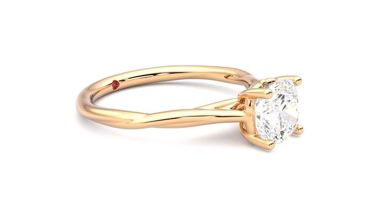 Taylor & Hart Mariposa Cushion Engagement Ring 360 degree image 7