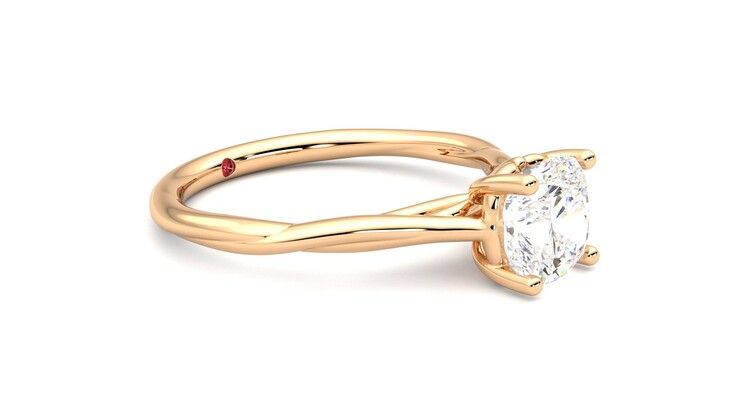 Taylor & Hart Mariposa Cushion Engagement Ring 360 degree image 7