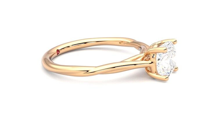 Taylor & Hart Mariposa Cushion Engagement Ring 360 degree image 8