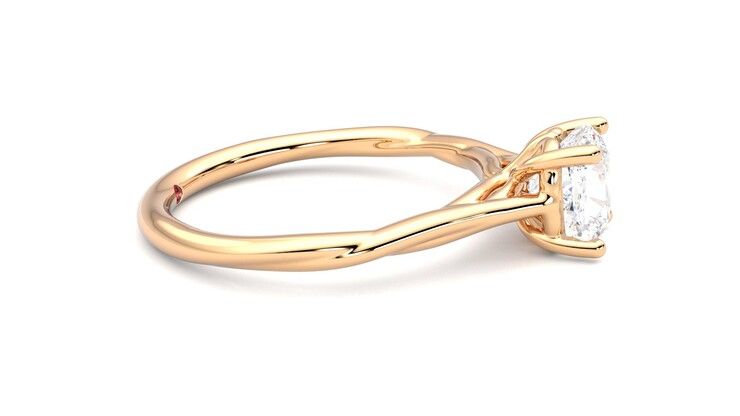 Taylor & Hart Mariposa Cushion Engagement Ring 360 degree image 9